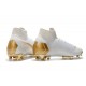 Nike Mercurial Superfly Vi Elite FG New Soccer Cleats - White Golden