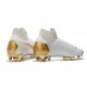 Nike Mercurial Superfly Vi Elite FG New Soccer Cleats - White Golden
