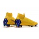 Nike Mercurial Superfly Vi Elite FG New Soccer Cleats - Yellow Blue