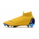 Nike Mercurial Superfly Vi Elite FG New Soccer Cleats - Yellow Blue