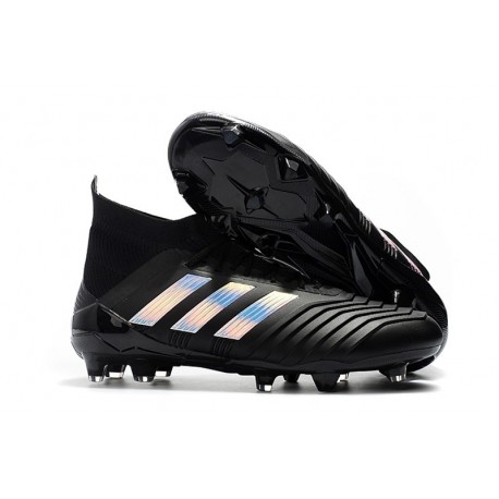 adidas Predator 18.1 Mens FG Football Boots Black Silver