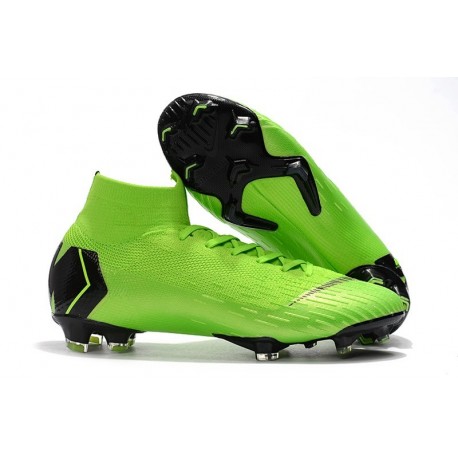 Nike Mens Mercurial Superfly 6 Elite FG Football Boots - Green Black