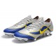 Nike Mercurial Vapor 12 FG New World Cup Cleat - Silver Blue Yellow