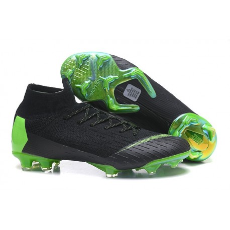 black and green nike boots