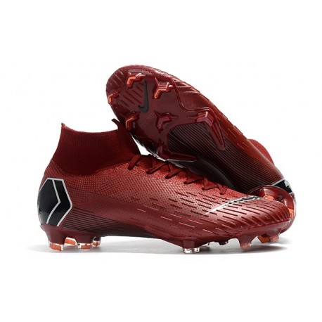 Nike Mens Mercurial Superfly 6 Elite FG Football Boots - Team Red Dark Grey