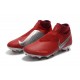 Nike Phantom Vision Elite DF Firm Ground Cleats Red Silver