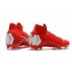 Nike New Mercurial Superfly VI 360 Elite FG Cleat - Red White