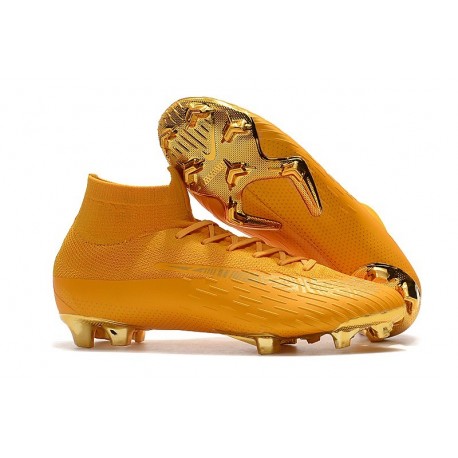 Nike New Mercurial Superfly VI 360 Elite FG Cleat - Golden
