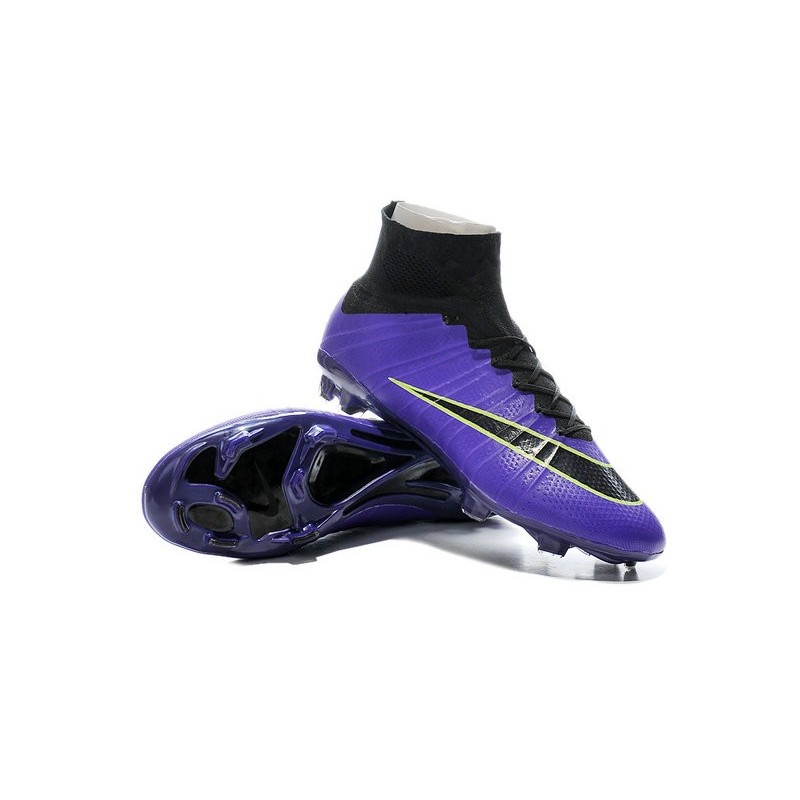 New 2015 Nike Mercurial Superfly Iv FG Football Cleats Purple Black