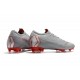 Nike Mercurial Vapor XII Elite FG Mens Soccer Boot - Grey Red