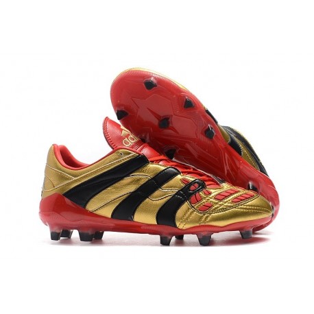 adidas Predator Accelerator FG Soccer Cleats - Gold Red Black