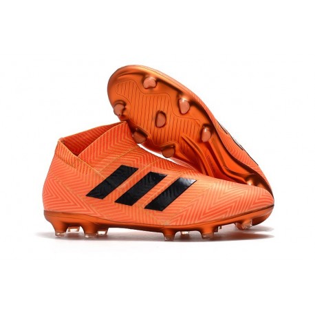 New Adidas Nemeziz 18+ FG Soccer Boots - Orange Black