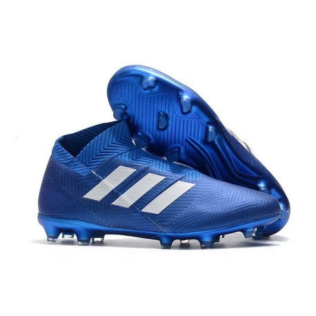 New Adidas Nemeziz 18+ FG Soccer Boots - Blue White