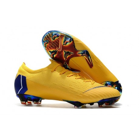 Nike Mercurial Vapor XII Elite FG Mens Soccer Boot - Yellow Blue