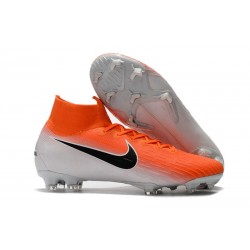 Nike New Mercurial Superfly VI 360 Elite FG Cleat - Orange White