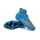 New 2015 Nike Mercurial Superfly Iv FG Football Cleats Blue Orange