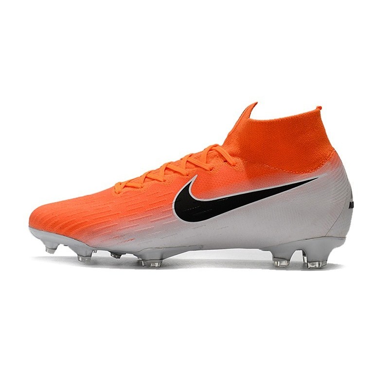 orange soccer boots