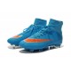 New 2015 Nike Mercurial Superfly Iv FG Football Cleats Blue Orange