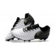 Nike Tiempo Legend VII FG Men's Soccer Cleats - White Black