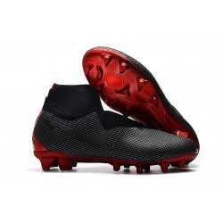 Nike Phantom Vision Elite DF Firm Ground Cleats Black Red