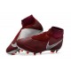 New Nike Phantom Vision Elite DF FG Soccer Boots - Red Silver
