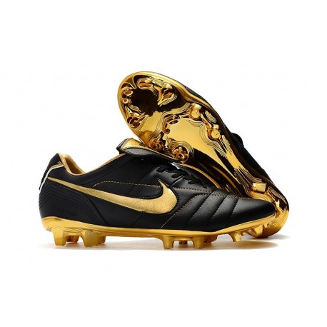 Nike Tiempo Legend VII R10 FG Men's Soccer Cleats - Black Golden