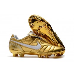 Nike Tiempo Legend VII R10 FG Men's Soccer Cleats - Golden White