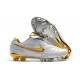 Nike Tiempo Legend VII R10 FG Men's Soccer Cleats - White Golden