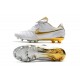 Nike Tiempo Legend VII R10 FG Men's Soccer Cleats - White Golden