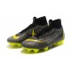 Nike New Mercurial Superfly VI 360 Elite FG Cleat - Black Grey Yellow