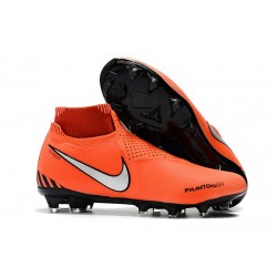 New Nike Phantom Vision Elite DF FG Soccer Boots - Orange Black Silver