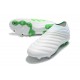 adidas Copa 19+ FG Firm Ground Soccer Cleats - White Green