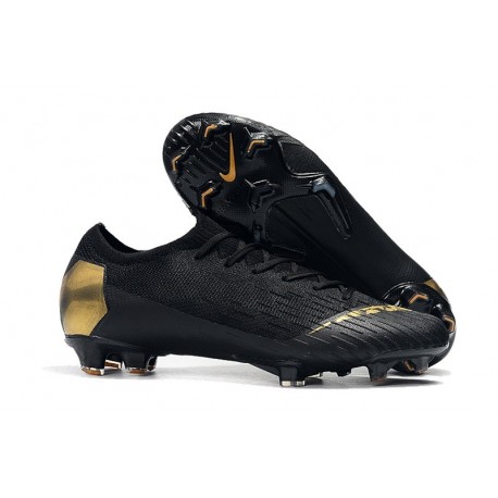 New Nike Mercurial Vapor 12 Elite FG Cleats Black Gold