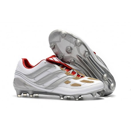 adidas Predator Accelerator FG Soccer Cleats - Silver Red Black