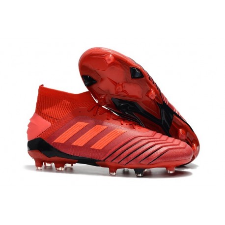 adidas Predator 19.1 FG Soccer Cleat in Red