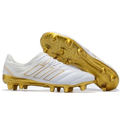 New Adidas Copa 19.1 FG Soccer Boots - White Gold