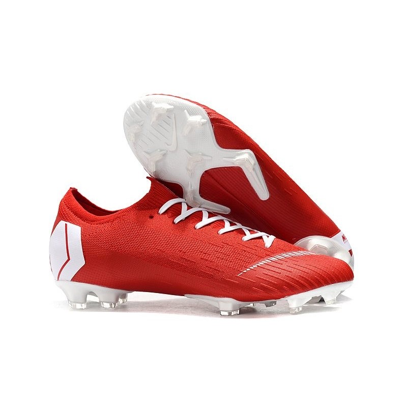 red and white cleats