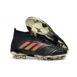 adidas New Predator 18+ FG Soccer Cleats Black Red Gold