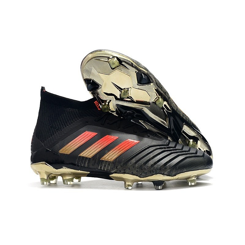 adidas Predator 18.1 Mens FG Football Boots Black Red