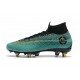 Ronaldo Nike Mercurial Superfly VI Elite Anti-Clog SG-Pro Boots Blue Gold