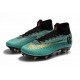 Ronaldo Nike Mercurial Superfly VI Elite Anti-Clog SG-Pro Boots Blue Gold