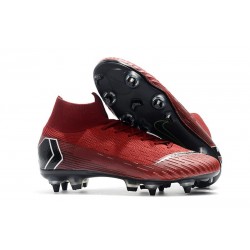 Nike Mercurial Superfly VI Elite Anti-Clog SG-Pro Boots Red Black