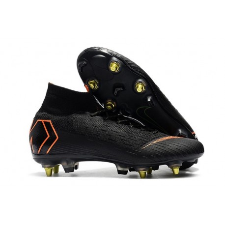 Nike Mercurial Superfly VI Elite Anti-Clog SG-Pro Boots Black Orange