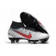 Neymar Nike Mercurial Superfly VI Elite Anti-Clog SG-Pro White Black Red