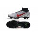 Neymar Nike Mercurial Superfly VI Elite Anti-Clog SG-Pro White Black Red