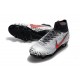 Neymar Nike Mercurial Superfly VI Elite Anti-Clog SG-Pro White Black Red