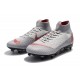 Nike Mercurial Superfly 6 Elite AC SG-Pro Cleats - Grey Red