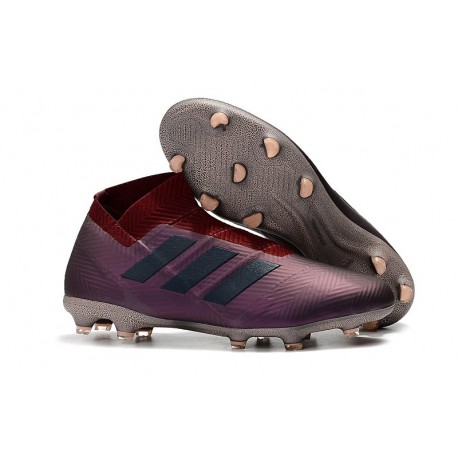 New Adidas Nemeziz 18+ FG Soccer Boots - Purple Red