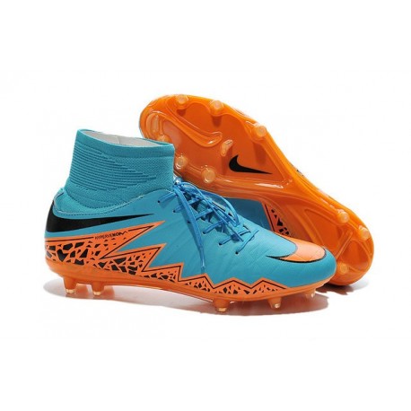 New 2015 Soccer Cleats Nike Hypervenom Phantom II FG ACC Blue Orange Black