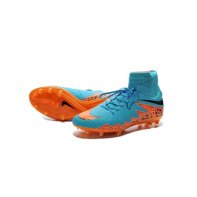 blue and orange nike soccer cleats
